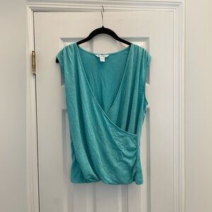Athleta breezy wrap tank teal color size M